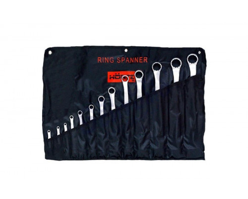 Набор ключей накидн.двуст.13шт. (6-41) хром.HORTZ