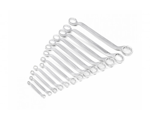 Набор ключей накидн.двуст.13шт. (6-41) хром.HORTZ