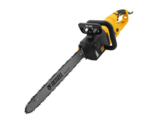 Пила цепная электрическая EDS-2200, 2.2 кВт,продольная, шина 45 см, шаг 3/8, паз 1.3 мм, 62 звена Denzel (95619)