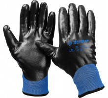 Перчатки двухслойные из акрила и нейлона, нитриловый облив, утеплённые L-XL ЗУБР АРКТИКА Профессионал 11469-XL