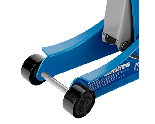 Домкрат гидравлический подкатной, поворотная рукоятка, 2 т, Low Profile, 100-350 мм Stels