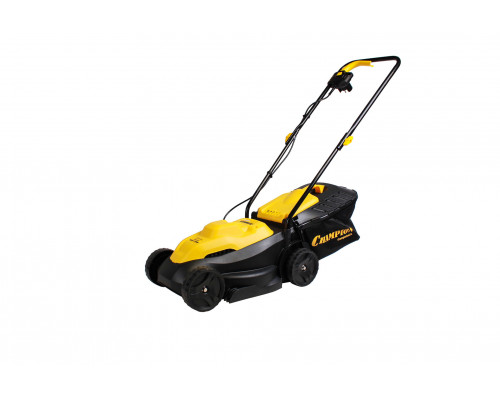 Газонокосилка эл. CHAMPION EM3411 (1 кВт пласт+ткань 30л шир.320мм выс.25-65мм, 6,4кг) (EM3411)