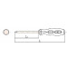 Отвертка Torx Т25*125 мм (общ.240мм) искробезопасный сплав AlCu 264A-1008, HORTZ