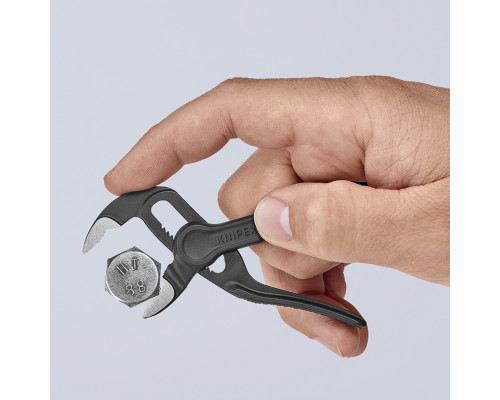 Клещи переставные XS 100 мм, зев 28 мм, фосфатированные, BK COBRA KN-8700100BK
