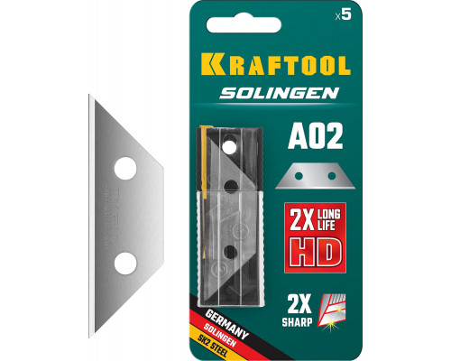 KRAFTOOL Solingen-А02, 5 шт, трапециевидные лезвия (09627-S5_z02)