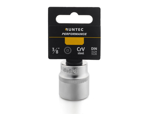 RUNTEC RT-H38S19D Головка торцевая RUNTEC CrV, 12PT, 3/8