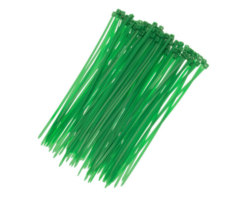 Хомуты, 150 x 2.5 мм, пластиковые, зеленые, 100 шт Сибртех (45511)