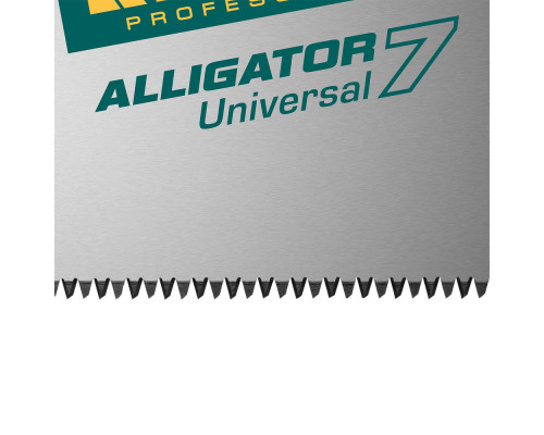 Универсальная ножовка Alligator Universal 7, 550 мм, 7 TPI, 3D зуб KRAFTOOL 15004-55