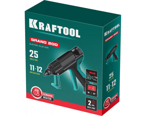 Электрический термоклеевой пистолет Grand, d 11 - 12 мм, 25 г/мин KRAFTOOL 06839