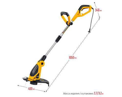 Триммер сетевой 600 Вт, ш/с 33 см STEHER TEL-33-610