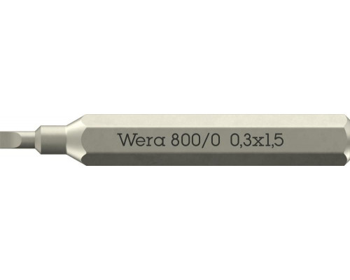 800/0 Micro Slotted Бита шлицевая, SL 0.30 x 1.5 x 30 мм, хвостовик шестигранный 5/32