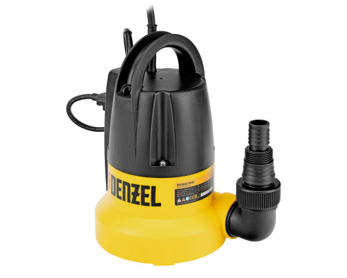 Дренажный насос DP500E, 500 Вт, подъем 7 м, 7000 л/ч Denzel (97218)