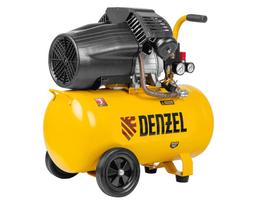 Компрессор воздушный DCV2200/50, прямой привод, 2.2 кВт, 50 литров, 380 л/мин Denzel (58167)