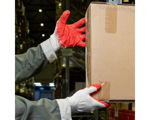 Перчатки х/б, латексный облив, 13 класс, 36 гр (67724)