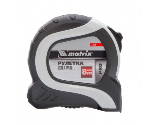 Рулетка Extra Wide,8 м x 27 мм,двухкомпонентный корпус,Pro Matrix (32586)