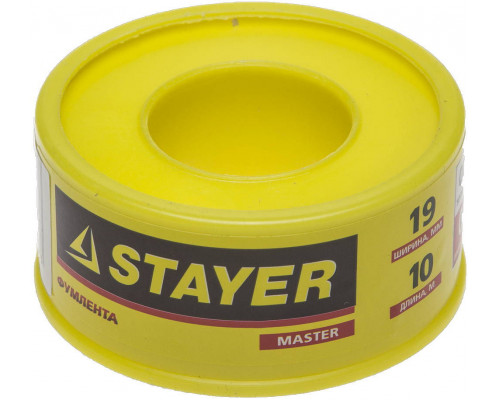 ФУМ лента 0,075 мм х 19 мм х 10 м, плотность 0,40 г/см3 STAYER 12360-19-040