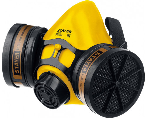 Респиратор противогазовый Professional HF-6000 STAYER два фильтра A1 в комплекте 11175_z01  