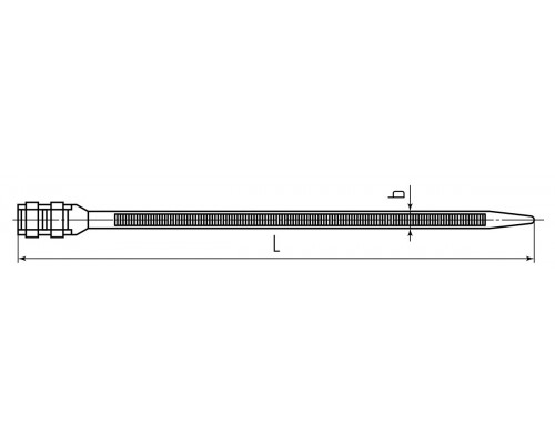 Стяжка нейлоновая КСУ 9х510 (черн) (100шт) (Fortisflex) (91703)