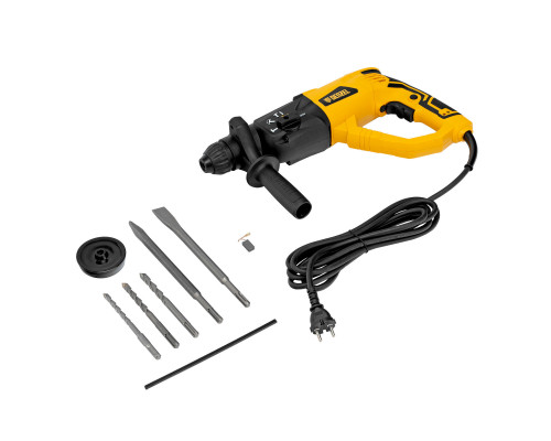 Перфоратор электрический RH-1050-26, SDS-plus, 1050 Вт, 3.2 Дж, 3 плюс 1 режим Denzel (26608)