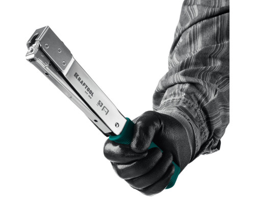 Высокоскоростной стальной скобозабиватель HAMMER TACKER, тип 53 (A/10/JT21) 23GA (6 - 10 мм) KRAFTOOL 3153