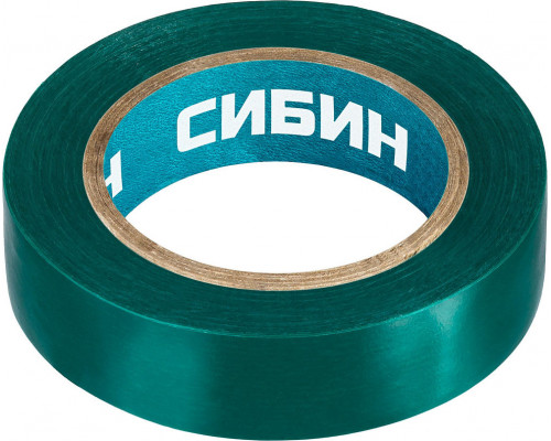 Изолента ПВХ 15 мм х 10 м, 5 000 В, зеленая СИБИН 1235-4