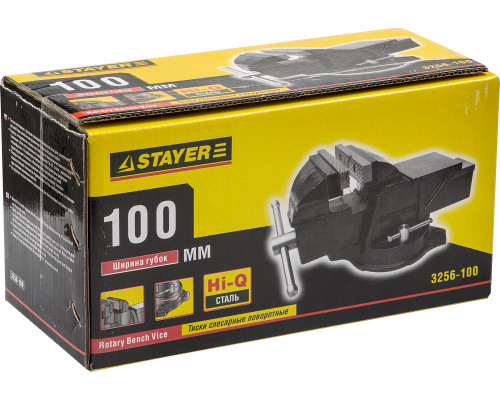 Тиски слесарные 100 мм STAYER 3256-100