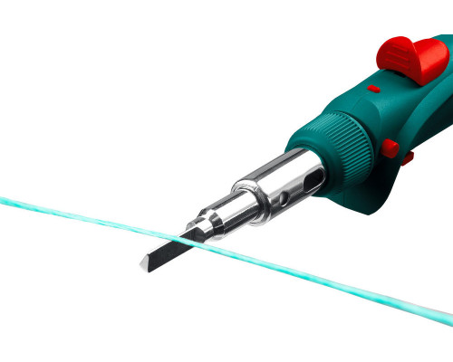 Газовый паяльник SolderGas, 120 K, 30–120 Вт, 1300°С, горелка, фен, пьезоподжиг, набор 10 в 1 KRAFTOOL 55503-H10