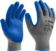 Перчатки ЭКСПЕРТ с тонким рельефным латексным покрытием, противоскользящие, 15 класс, размер L (9) ЗУБР Профессионал 11274-L_z01