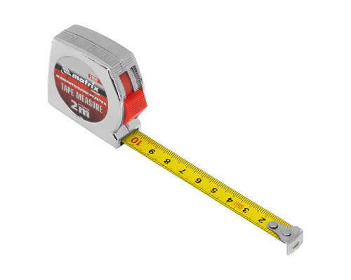 Рулетка Chrom,2 м x 13 мм,хромированный корпус Matrix