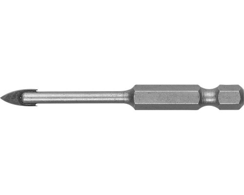 Сверло по стеклу и кафелю 4 мм, 2-х кромка, HEX 1/4 ЗУБР 29840-04  