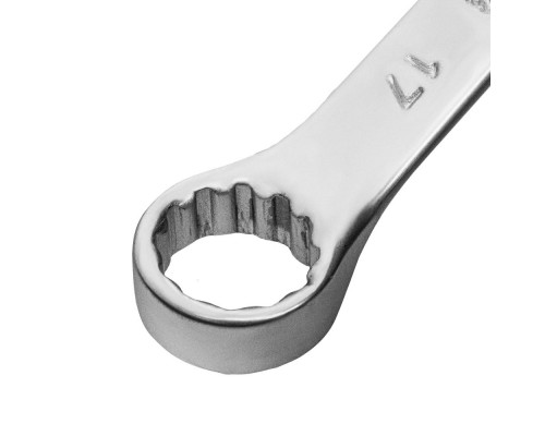 Ключ комбинированный, 17 мм, CrV, матовый хром Matrix