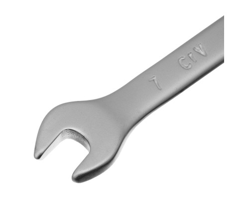 Ключ комбинированный, 7 мм, CrV, матовый хром Matrix