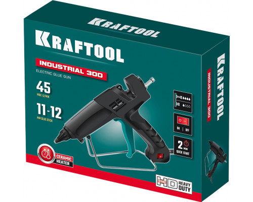 Электрический термоклеевой пистолет Industrial 300, d 11 - 12 мм, 45 г/мин KRAFTOOL 06842