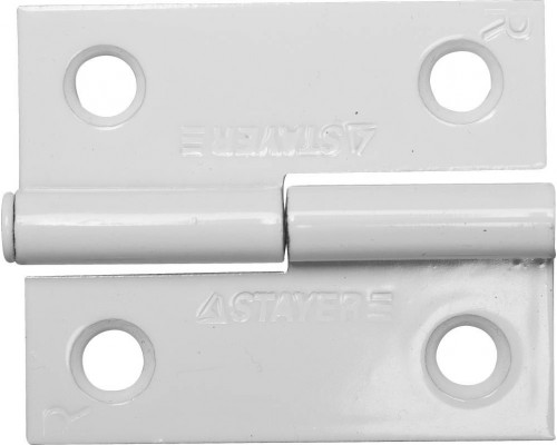 STAYER 50 x 43 x 1.8 мм, разъемная, правая, цвет белый, карточная петля (37613-50-2R)
