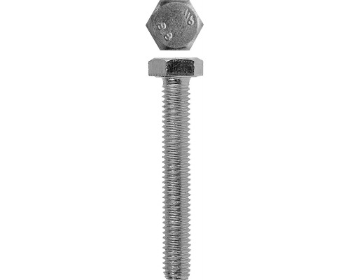 Болт M12 x 55 мм, кл. пр. 5.8, цинк, 3 шт ЗУБР DIN 933 4-303076-12-055