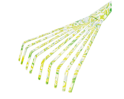 Грабли веерные 9 - зубые, 130 х 415 мм, стальные, пластиковая рукоятка, Flower Green, Palisad (620425)