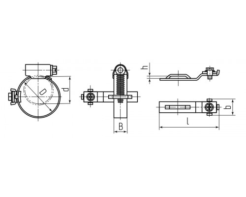 Хомут заземления УХЗ (INOX) (40-60)/W2 (Fortisflex) (83245)