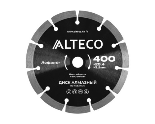 Диск алмазный по асфальту 400*25,4 ALTECO, шт