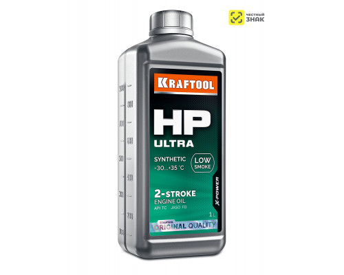 Масло синтетическое для 2-тактных двигателей HP Ultra 1 л KRAFTOOL 41501-1