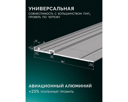 KRAFTOOL KRAFTFLEX FS-1500 мм, Направляющая шина (32432-1.5)