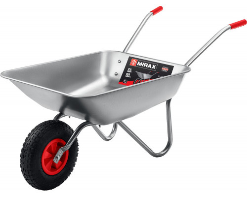 Садовая тачка MX-1, 65 л, 90 кг, одноколесная, оцинкованная сталь MIRAX 39900