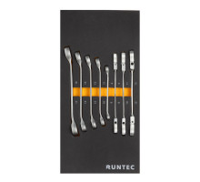 RUNTEC RT-WFE8 Набор ключей разрезных стандартных и шарнирных RUNTEC 6-19 мм в ложементе EVA, 8 предметов (RT-WFE8)