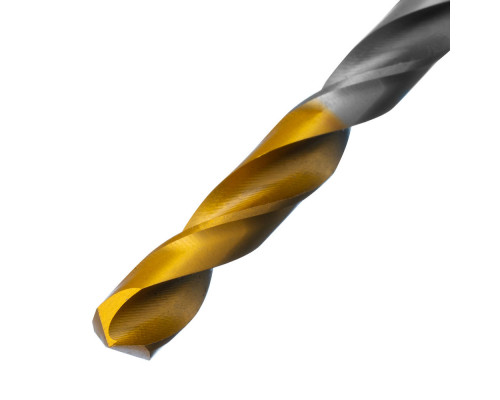 Сверло спиральное по металлу 6,5 x 100 мм, Р6М5, Golden Tip Denzel (718236)