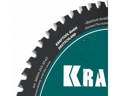 Диск пильный по металлу и стали Metal Cut, 255 х 30 мм, 63Т KRAFTOOL 36954-255-30-63