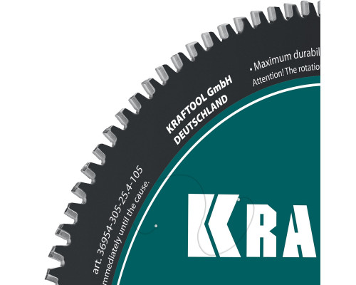 Диск пильный по металлу и стали Metal Cut, 305 х 25.4 мм, 105Т KRAFTOOL 36954-305-25.4-105