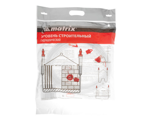 Гидроуровень,удлиненная колба, рельефная градуировка, 10м Matrix (37092)