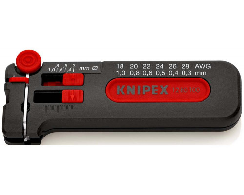 Мини-стриппер для тонких медных кабелей, O 0.3-1.0 мм AWG 28-18, SB (KN-1280100SB)