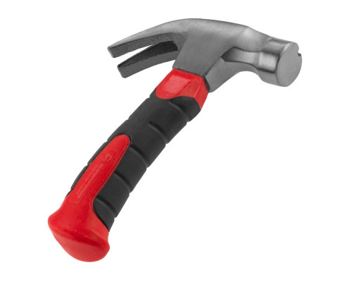 Молоток-гвоздодер мини, боек с магнитом, фибергласовая двухкомпонентная рукоятка, 250 г Matrix