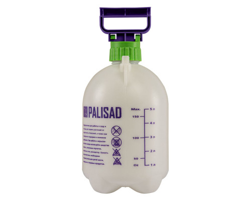 Опрыскиватель ручной, 5 л, с насосом, шлангом, разбрызгиватель Palisad (64740)