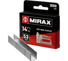 MIRAX скобы тип 53 (A/10/JT21), 14 мм, калибр 23GA. 1000 шт (3153-14)